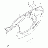 Схема вузла: Бічні панелі (Gsf600s/us/t/ut/v/uv) для Suzuki GSF600 Bandit S
