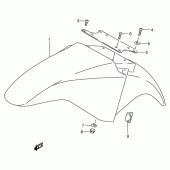 Схема вузла: Переднє крило Suzuki GSX250 Across