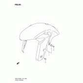 Схема узла: Переднее крыло (Gsx-r1000l1 e21) для Suzuki GSX-R1000