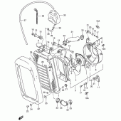 Схема вузла: Радіатор для Suzuki VS800 Intruder 800