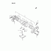 Схема узла: Задний тормозной суппорт (Model n/p) для Suzuki GSX-R750