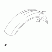 Схема узла: Переднее крыло для Suzuki DR250