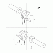 Схема узла: Пульт управления рулевой для Suzuki TU125