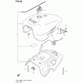 Схема вузла: Паливний бак (Vzr1800Bzl4 E03) для Suzuki VZR1800 Boulevard M109R BOSS