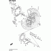Схема вузла: Заднє колесо Suzuki DR-Z400 DR-Z400SM