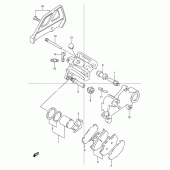 Схема вузла: Задній гальмівний супорт для Suzuki DR250