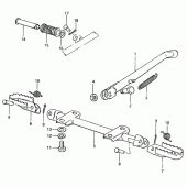 Схема узла: Подножка & Подставка (E16,  e18,  e26) для Suzuki TS125