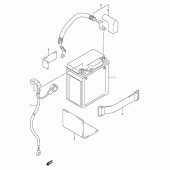Схема вузла: Акумулятор Suzuki VL125 Intruder LC