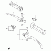 Схема узла: Ручки руля для Suzuki TL1000