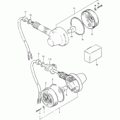 Схема вузла: Поворотники (E18 : f.no.ts1252-333130) для Suzuki TS125