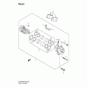 Схема узла: Передний тормозной суппорт для Suzuki SV1000