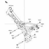 Схема узла: Кронштейны двигателя для Suzuki DR-Z110
