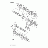 Схема узла: Трансмиссия для Suzuki GSF1200 Bandit S