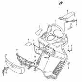 Схема вузла: Передній бардачок для Suzuki UH150 Burgman