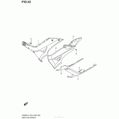 Схема вузла: Нижні молдинги (Спідниці) для Suzuki AN650 Burgman (EU analogue of SkyWave)