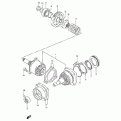 Схема вузла: Вторинна передача для Suzuki VS600 Intruder 600