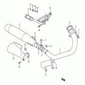 Схема вузла: Вихлопна система для Suzuki LS650 Savage