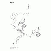 Схема вузла: Система індукції повітря для Suzuki GSX1300 B-King
