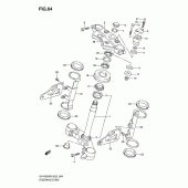 Схема вузла: Рульова траверса (Sv1000k6/u1k6/u2k6/k7/u2k7) для Suzuki SV1000