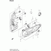 Схема вузла: Фара для Suzuki AN400 Burgman (EU analogue of SkyWave)