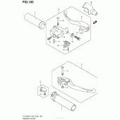 Схема вузла: Ручки керма (Vl1500Bl4 E28) для Suzuki VL1500 Boulevard C90 BOSS