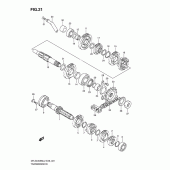 Схема вузла: Трансмісія для Suzuki DR-Z400 DR-Z400SM