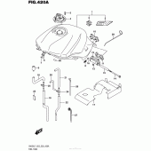 Схема вузла: Паливний бак (Ykv) (Sv650L7 E03) для Suzuki SV650