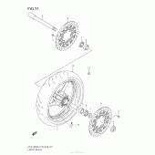 Схема узла: Переднее колесо для Suzuki GSX-R600