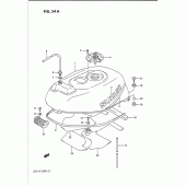 Схема вузла: Паливний бак (Model n) для Suzuki GSX-R1100