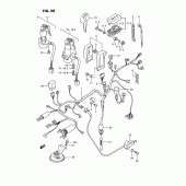 Схема вузла: Електропроводка (Model j/k/l/m/n/p) для Suzuki GSX1100