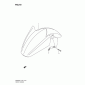 Схема узла: Переднее крыло (Gsx650fl1 e21) для Suzuki GSX650