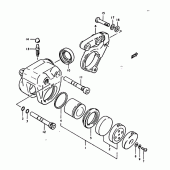 Схема вузла: Front caripers для Suzuki GS1000