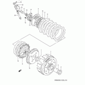 Схема вузла: Зчеплення (Model n/p) для Suzuki DR650 DR650S