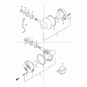 Схема узла: Поворотники для Suzuki TU125