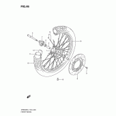 Схема узла: Переднее колесо для Suzuki DR650 DR650SE