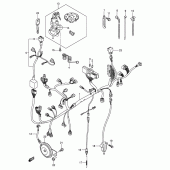 Схема вузла: Електропроводка (Model k4 e2, e19) ​​для Suzuki DL650 V-Strom
