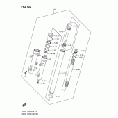 Схема вузла: Передня вилка (An400zal1 e28) для Suzuki AN400 Burgman (EU analogue of SkyWave)