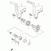 Схема узла: Кикстартер для Suzuki RM125