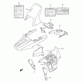 Схема узла: Передний обтекатель для Suzuki DR800