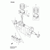 Схема узла: Коленчатый вал & Поршень (Model k4/k5/k6/k7) для Suzuki GZ125 Marauder