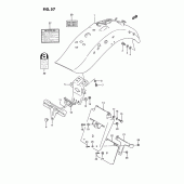 Схема вузла: Заднє крило (Model h/j/k/l/m/n/p/r) для Suzuki VS1400 Intruder 1400