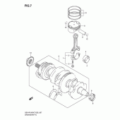 Схема вузла: Колінчастий вал Поршень для Suzuki GSX-R1000