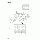 Схема вузла: Інформаційні наклейки (Vl800tl1 e24) для Suzuki VL800 Intruder C800C/ Boulevard C50C