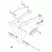Схема вузла: Задній важіль підвіски Suzuki VL250 Intruder LC