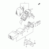 Схема вузла: Задній ліхтар (Стоп-сигнал) для Suzuki DR250