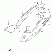 Схема вузла: Бічні панелі (Model p/r/s/t) для Suzuki RF600