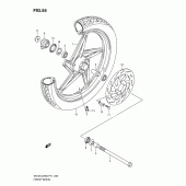 Схема узла: Переднее колесо (En125-2ak9) для Suzuki EN125