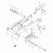 Схема вузла: Задній важіль підвіски для Suzuki DR800