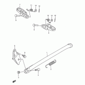 Схема вузла: Підніжка & Підставка для Suzuki RM250