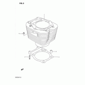 Схема вузла: Циліндр для Suzuki DR650 DR650R